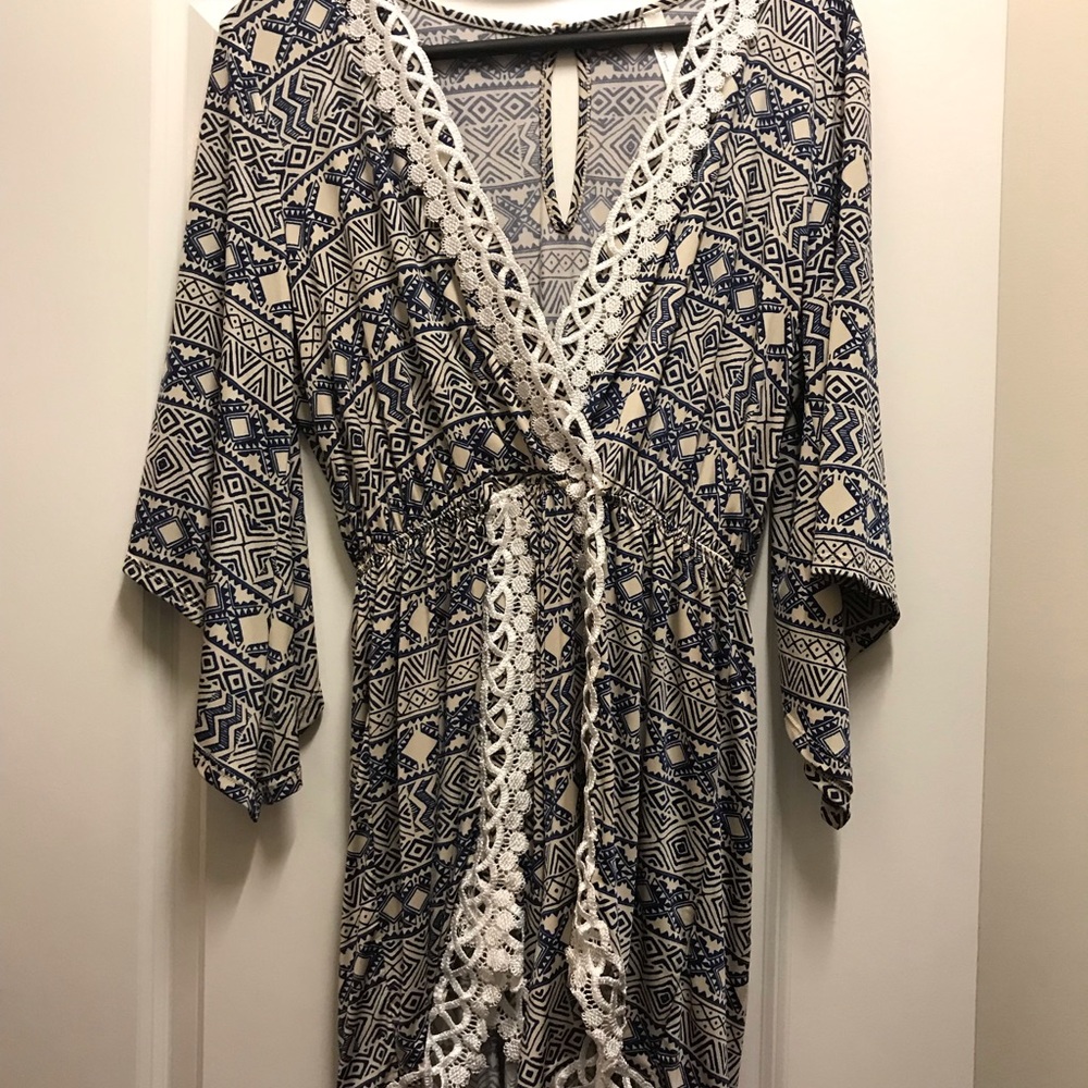 White laced romper